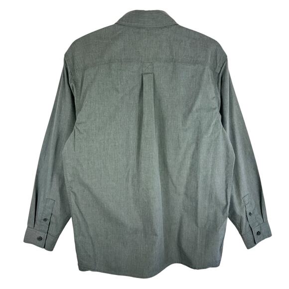 Wrangler Sage Green Long Sleeve Collared Cotton Blend Button Up Shirt Men's Sz M - Picture 5 of 8